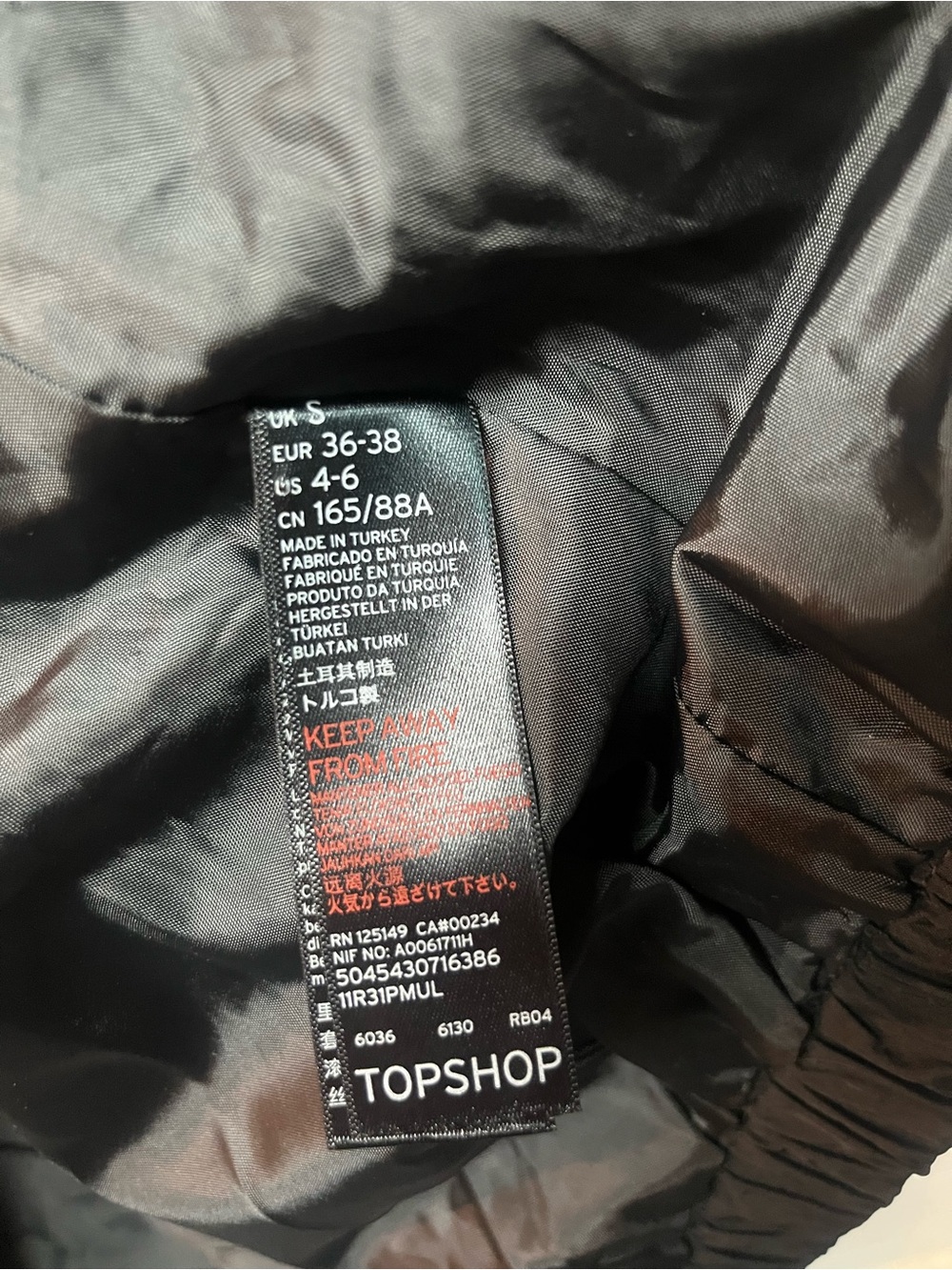 Topshop Black Lined Jacket - Picture 6 of 7